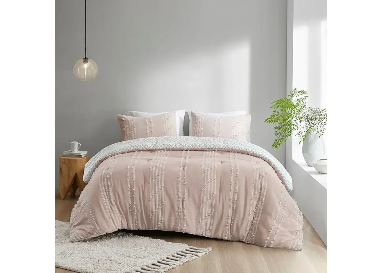 Kensley Full/Queen Comforter Set - Blush