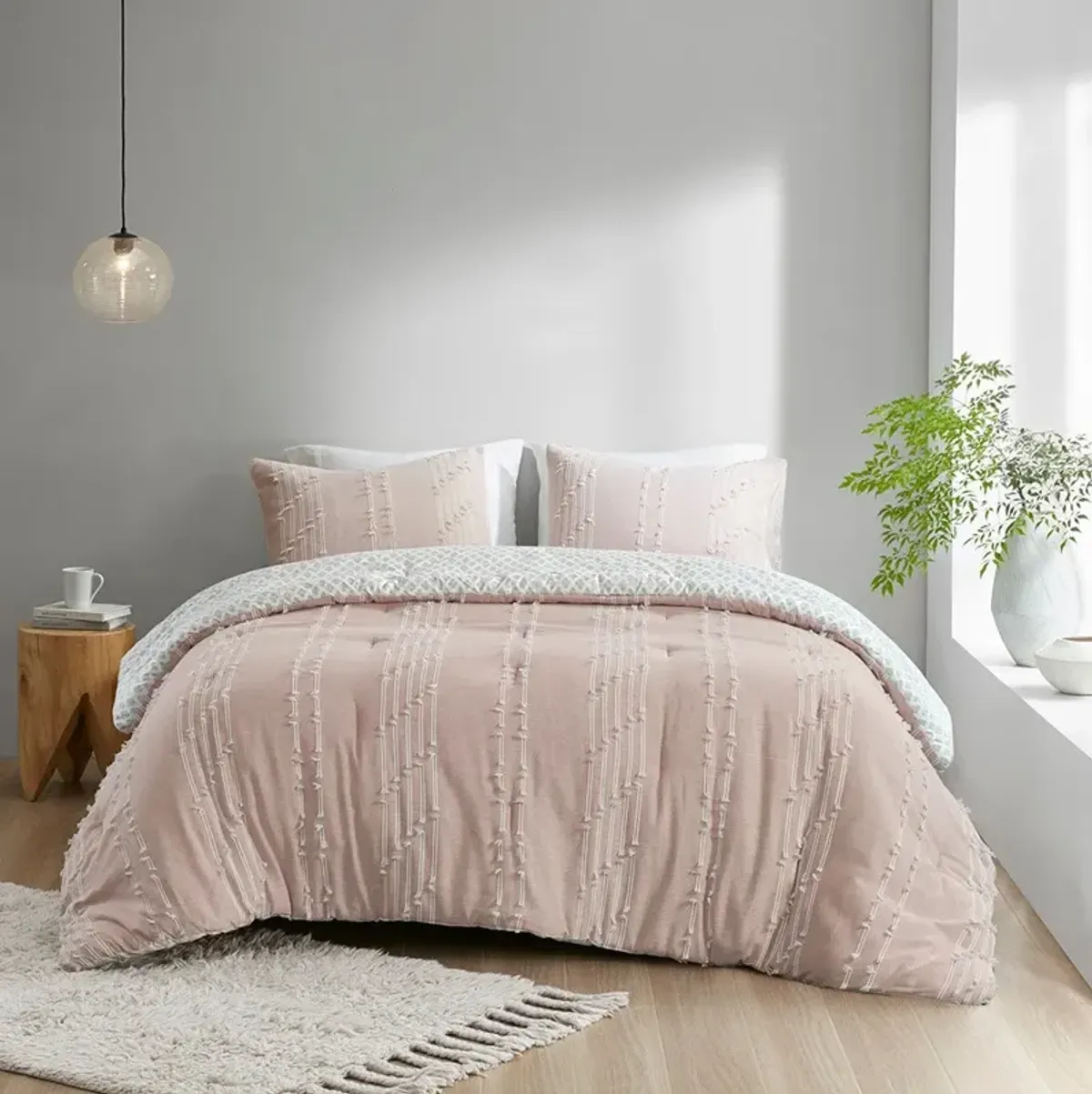 Kensley Full/Queen Comforter Set - Blush