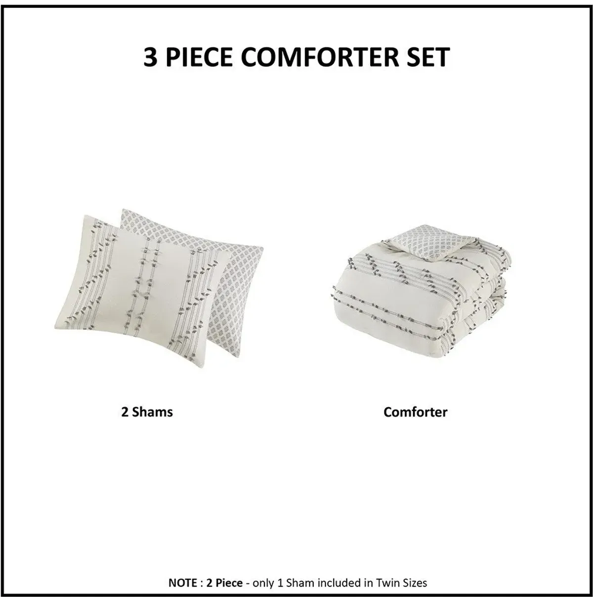 Kensley King/California King Comforter Set - Ivory