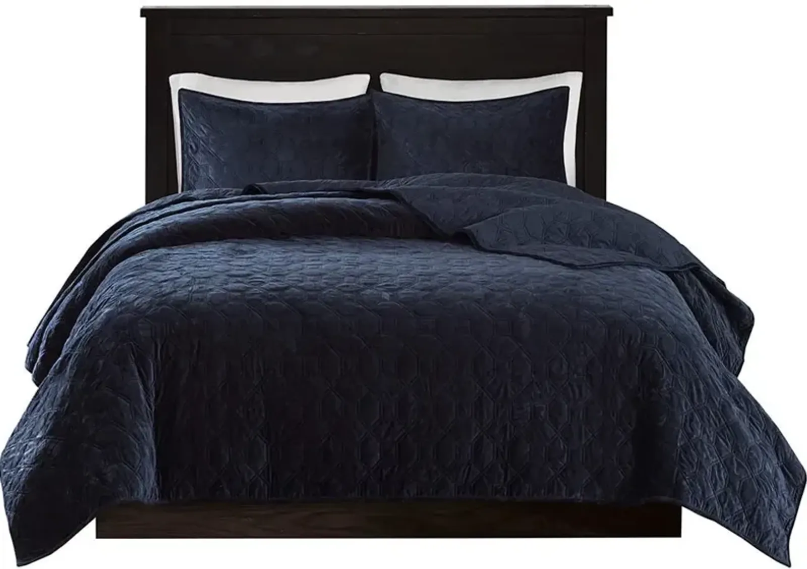 Coraline Full/Queen Quilt Set - Navy