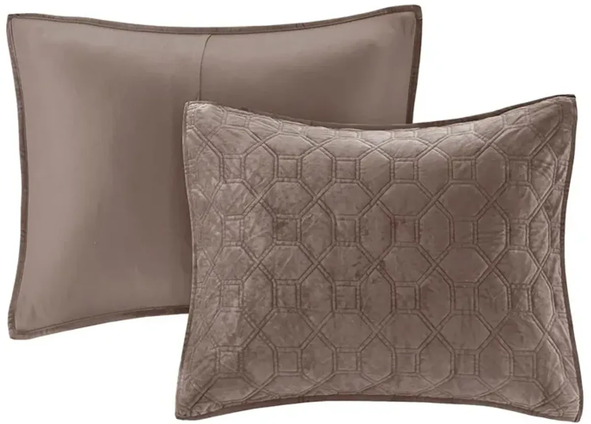 Coraline Full/Queen Quilt Set - Taupe