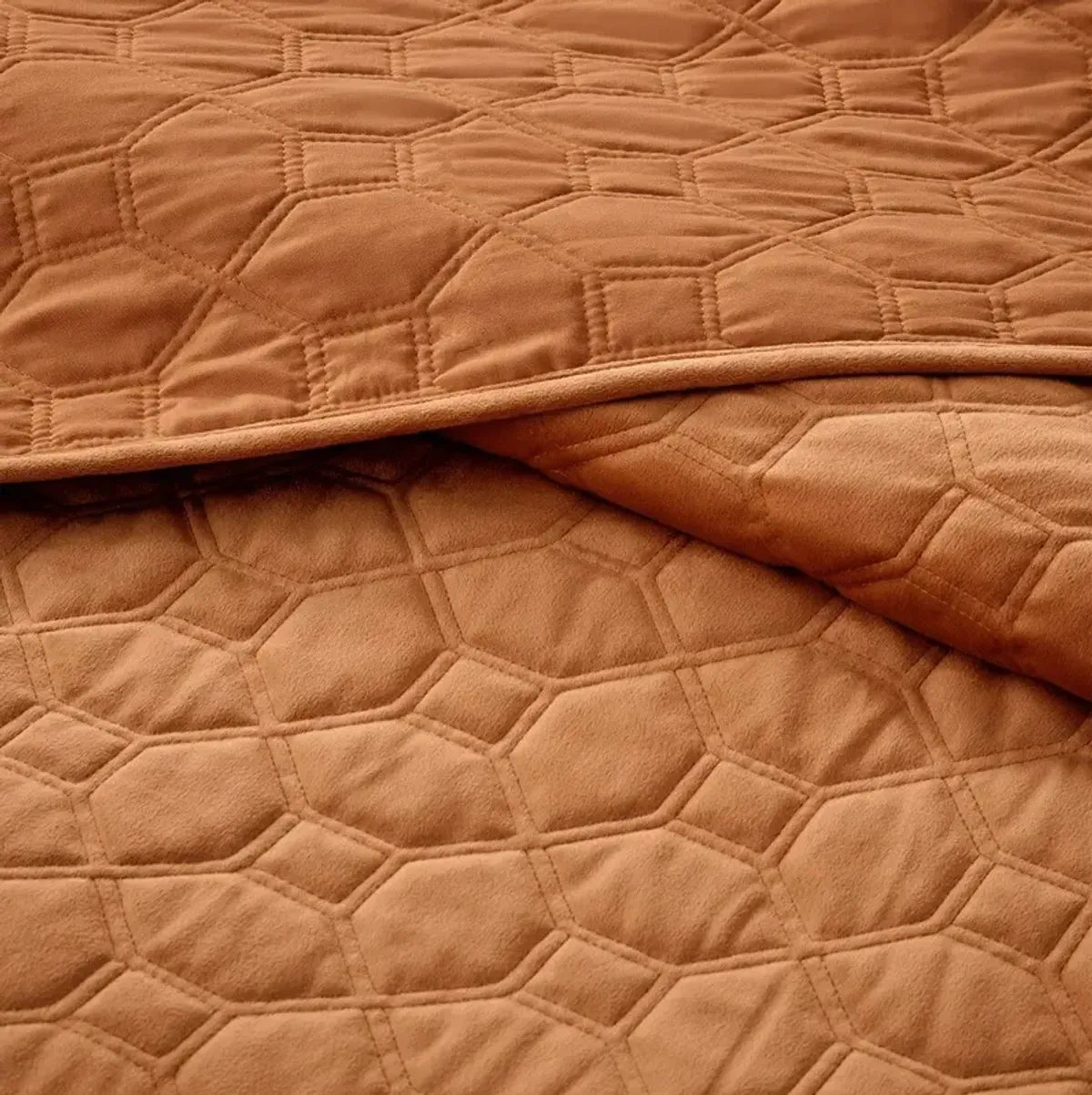 Coraline Full/Queen Quilt Set - Rust