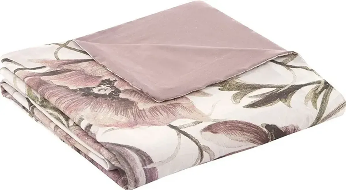 Davina Full/Queen Duvet Cover Set - Blush