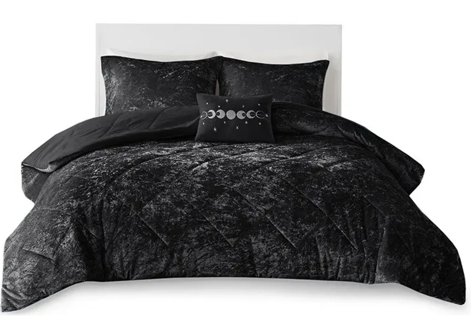 Briella Full/Queen Duvet Cover Set - Black