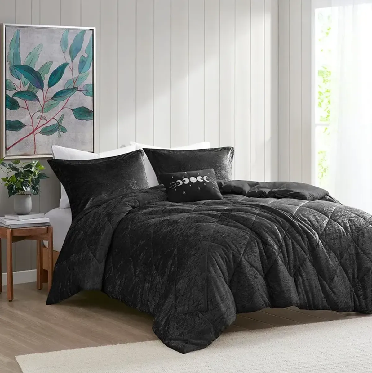 Briella Full/Queen Duvet Cover Set - Black