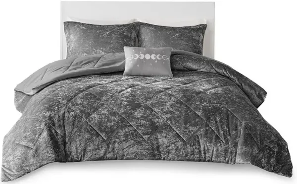 Briella King/California King Duvet Cover Set - Gray