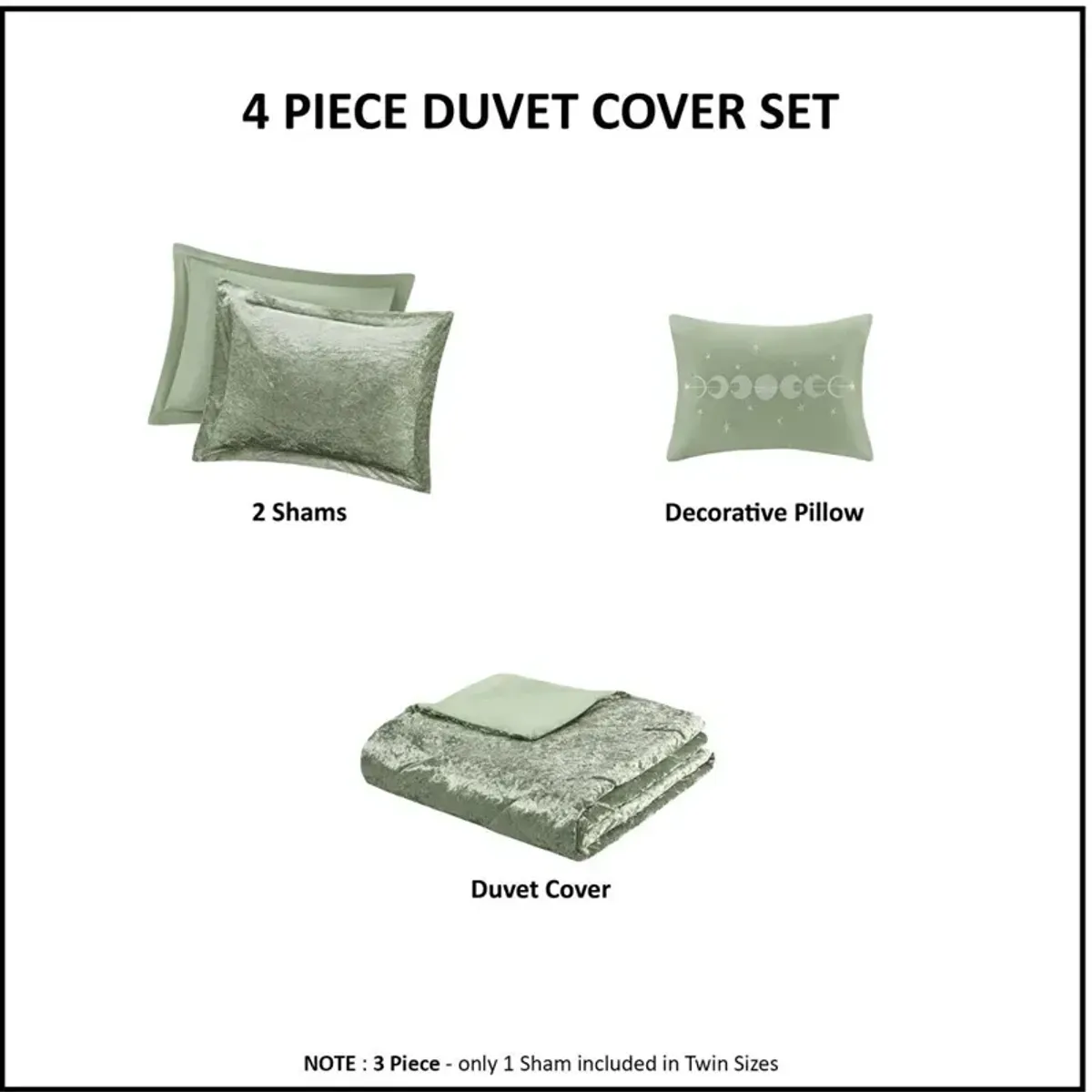 Briella Twin/Twin XL Duvet Cover Set - Green