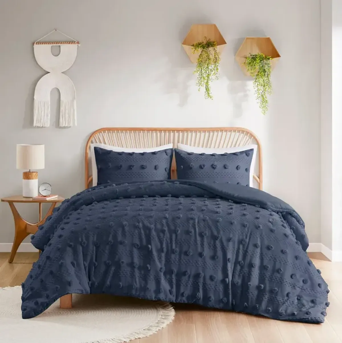 Kamila Twin/Twin XL Duvet Cover Set - Navy