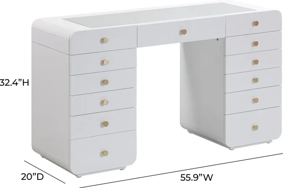 Agatha Vanity Desk with Mirror