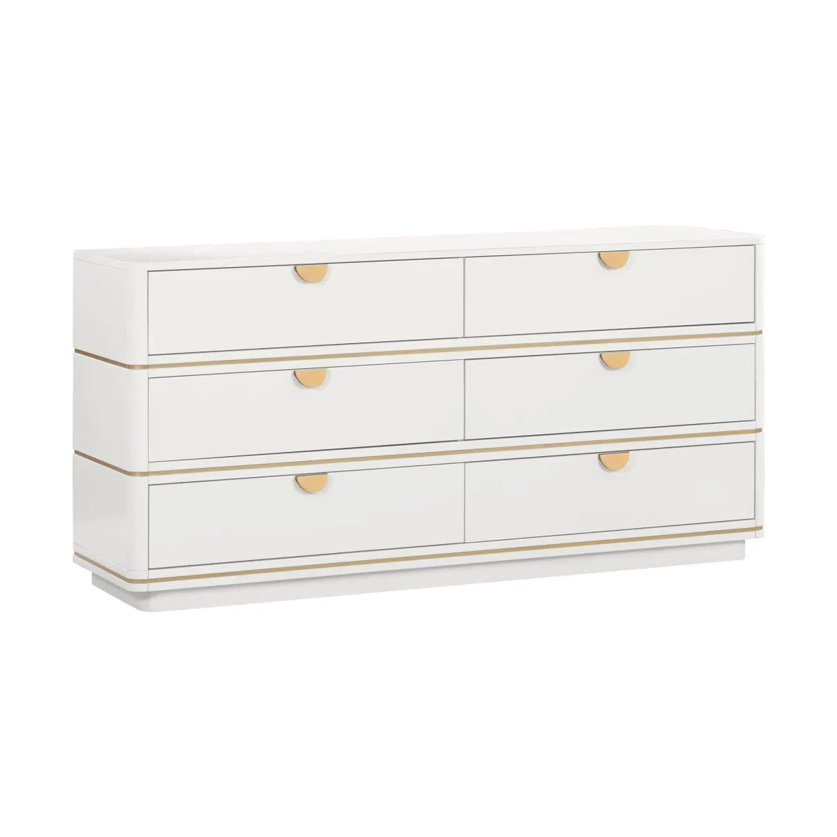 Melina 6-Drawer Dresser - Cream