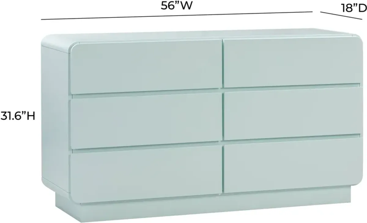 Veria 6-Drawer Dresser - Blue