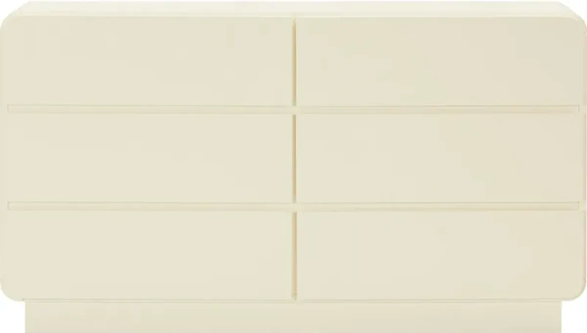 Veria 6-Drawer Dresser - Cream