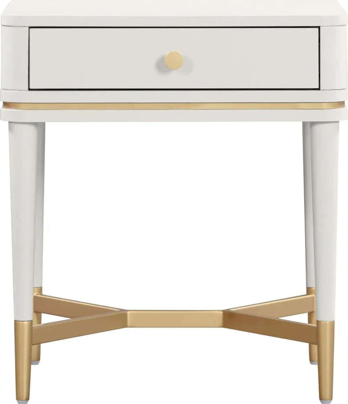 Melina 1-Drawer Nightstand - Cream