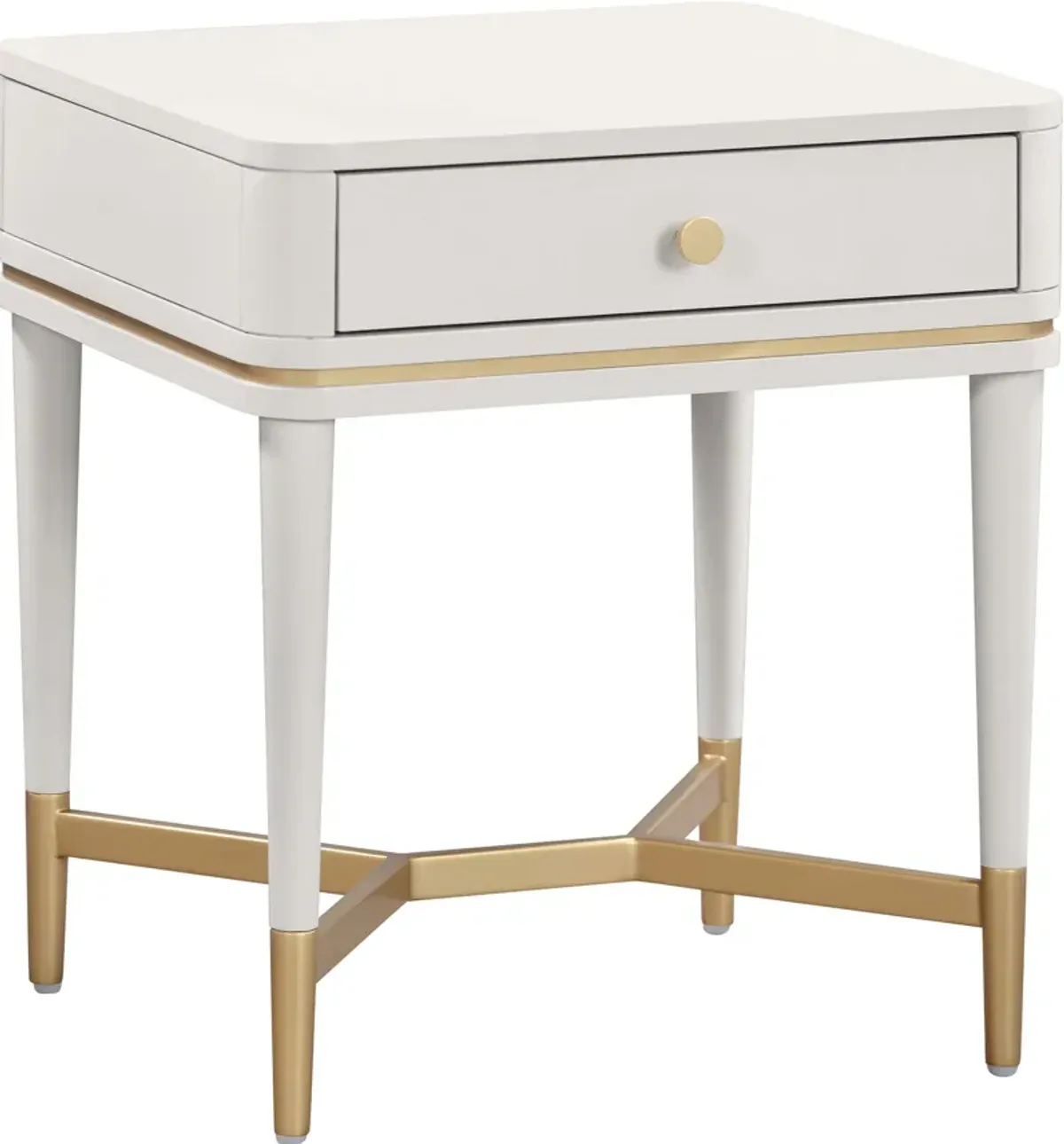 Melina 1-Drawer Nightstand - Cream