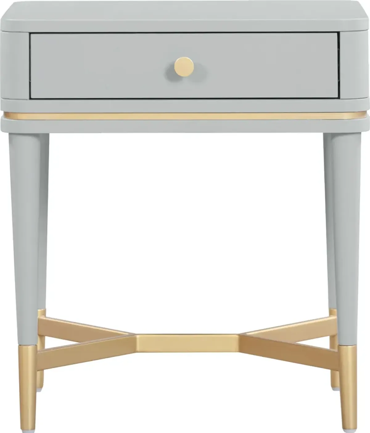 Melina 1-Drawer Nightstand - Gray