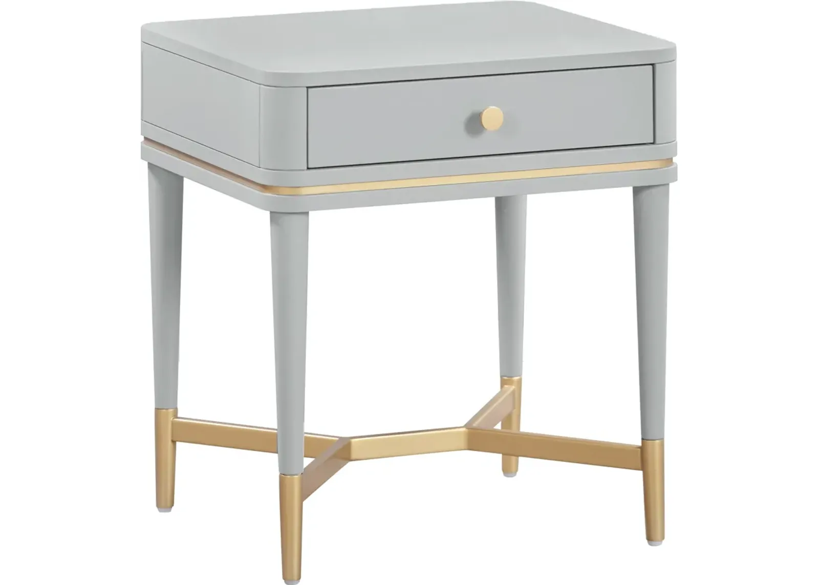 Melina 1-Drawer Nightstand - Gray