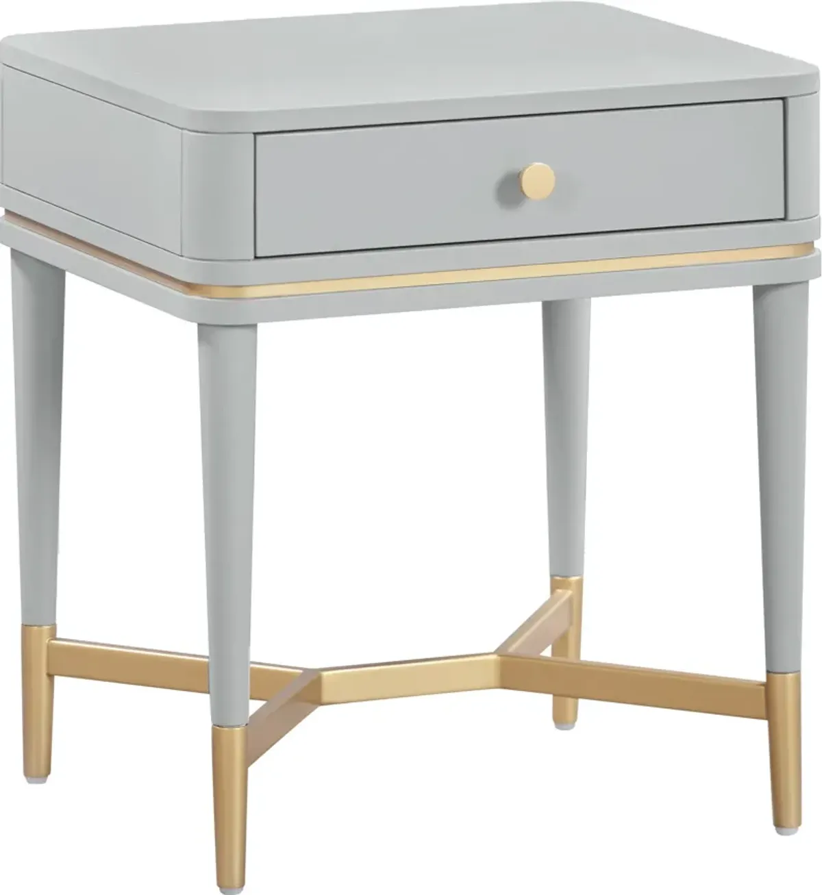 Melina 1-Drawer Nightstand - Gray