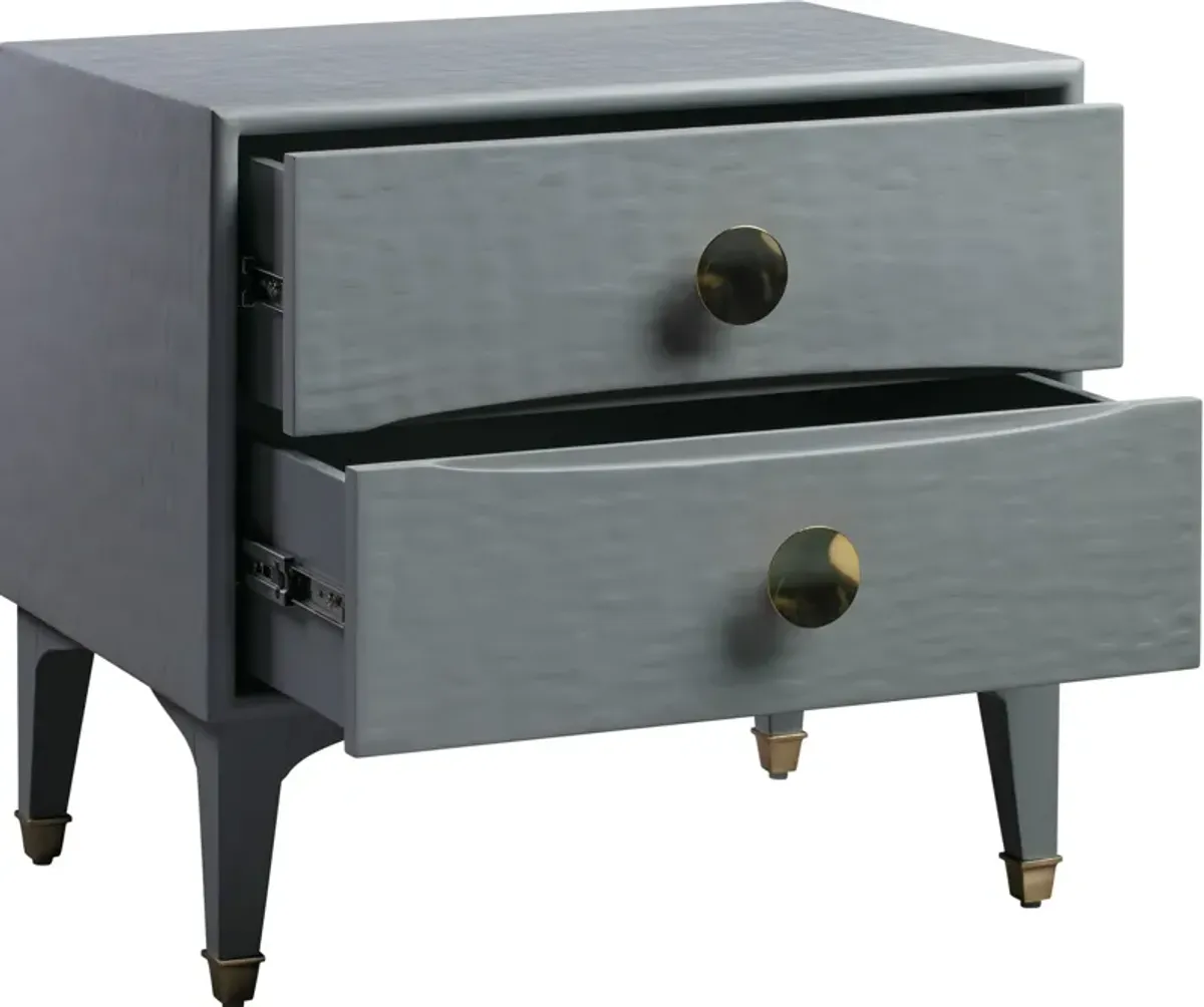 Heather 2-Drawer Nightstand - Gray