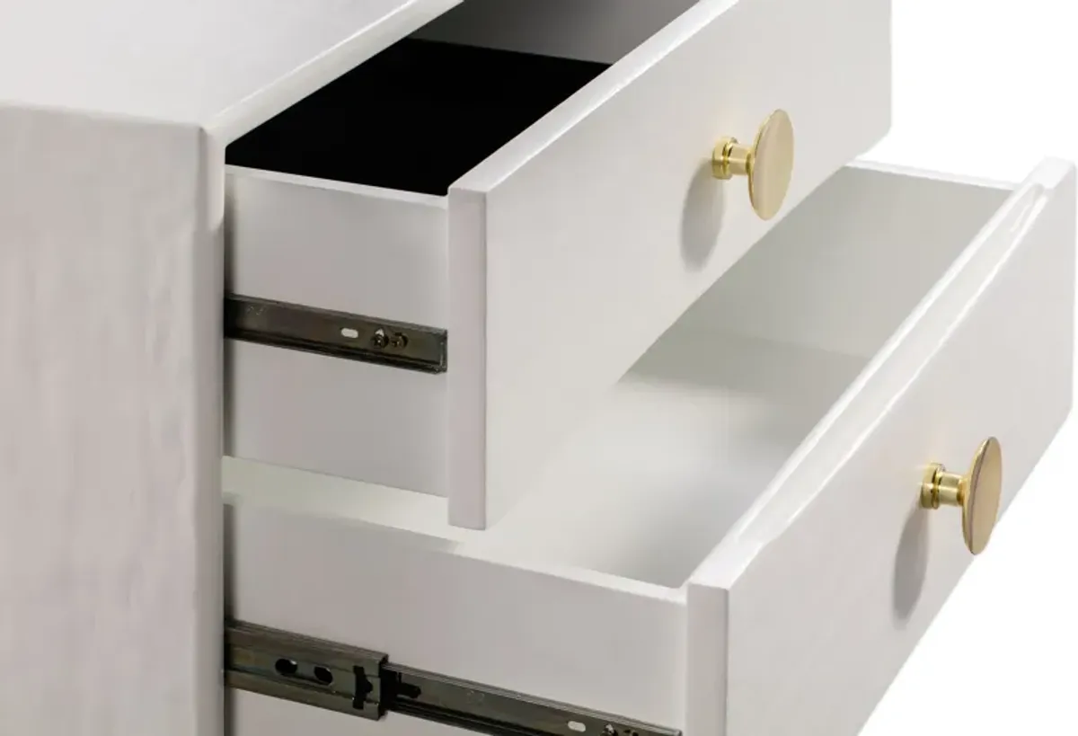 Heather 2-Drawer Nightstand - White