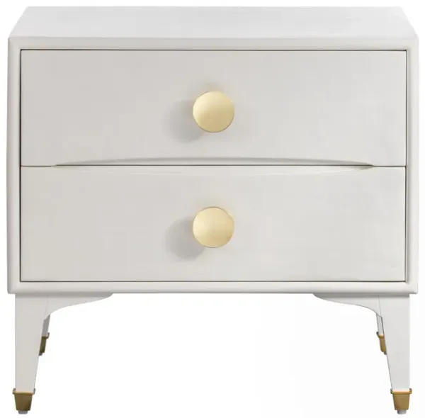 Heather 2-Drawer Nightstand - White