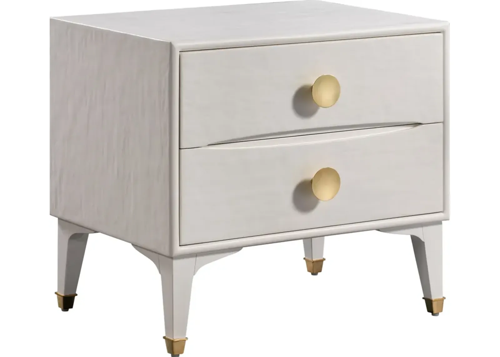 Heather 2-Drawer Nightstand - White