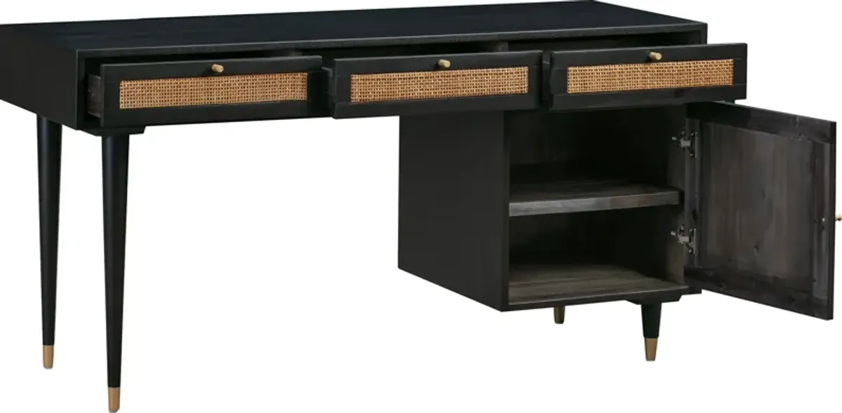 Almos Desk - Black/Natural