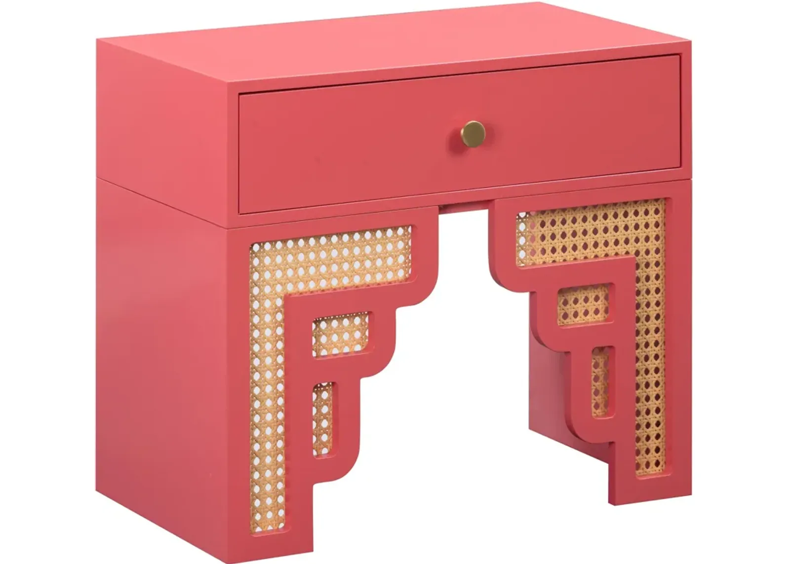 Rue 1-Drawer Nightstand - Pink/Natural