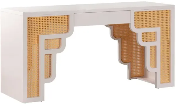 Rue Executive Desk - Cream/Natural