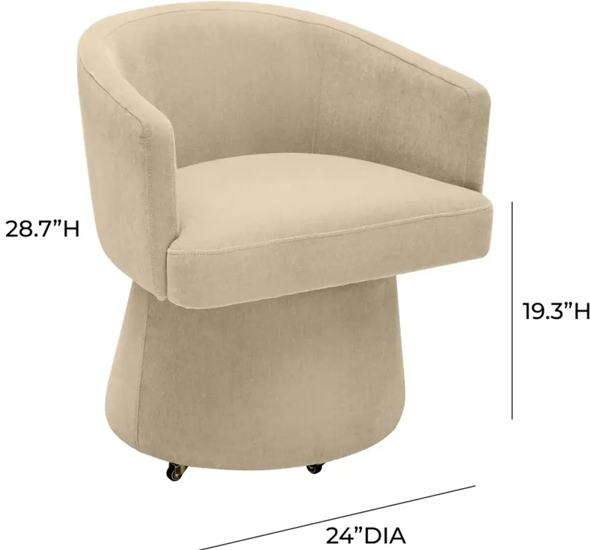 Mobley Upholstered Desk Chair - Taupe