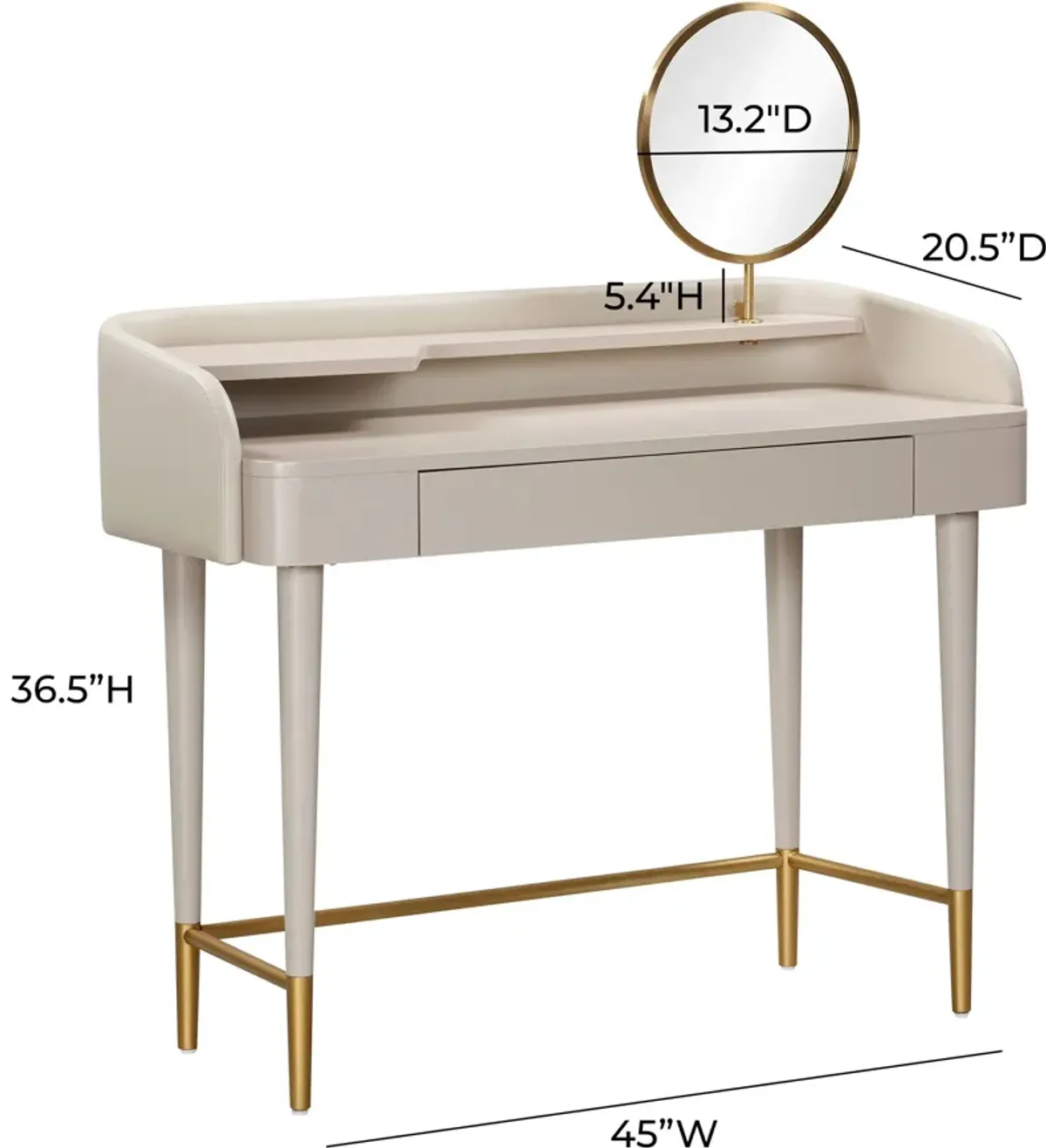 Garant Vanity Desk - Taupe