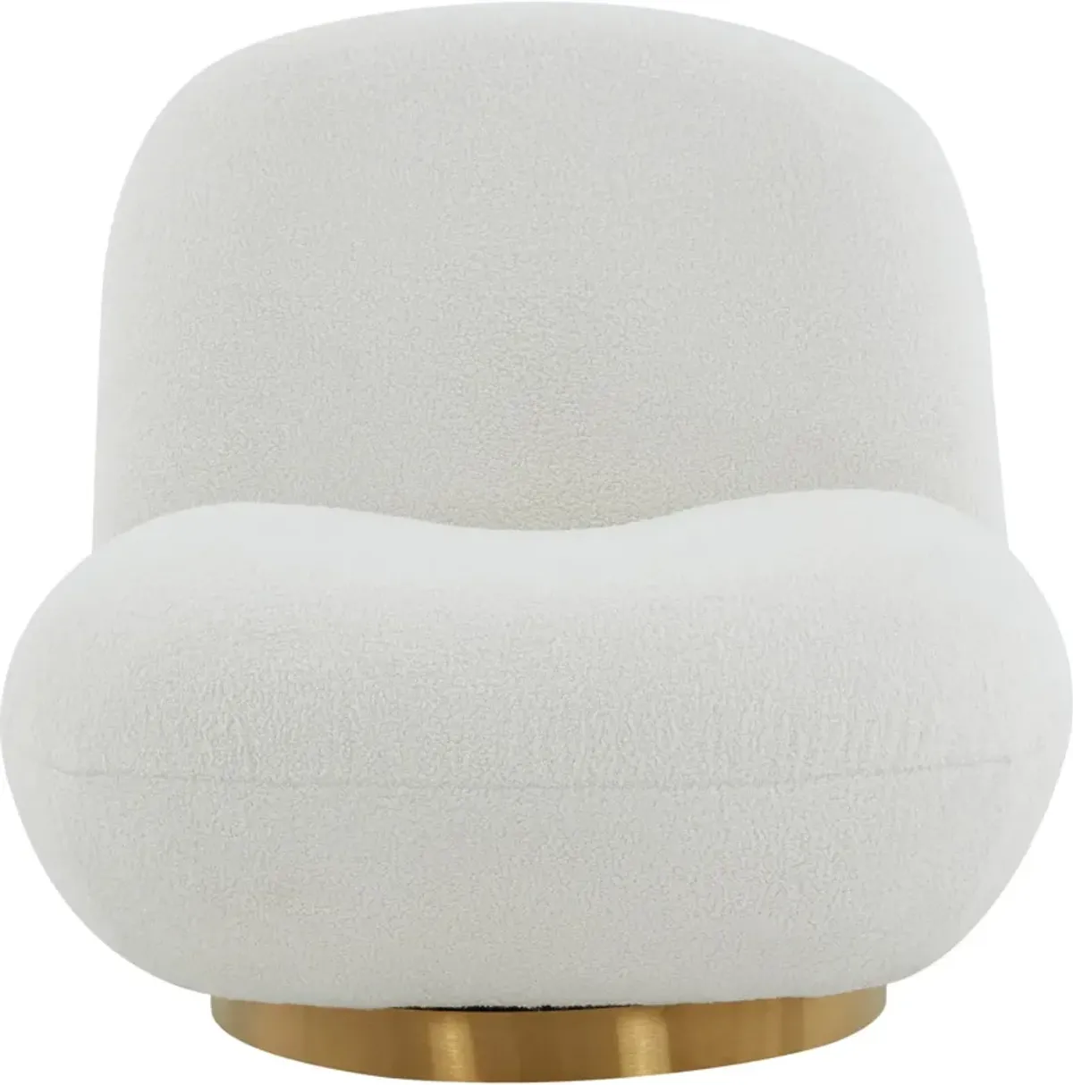 Issey Swivel Accent Chair - White