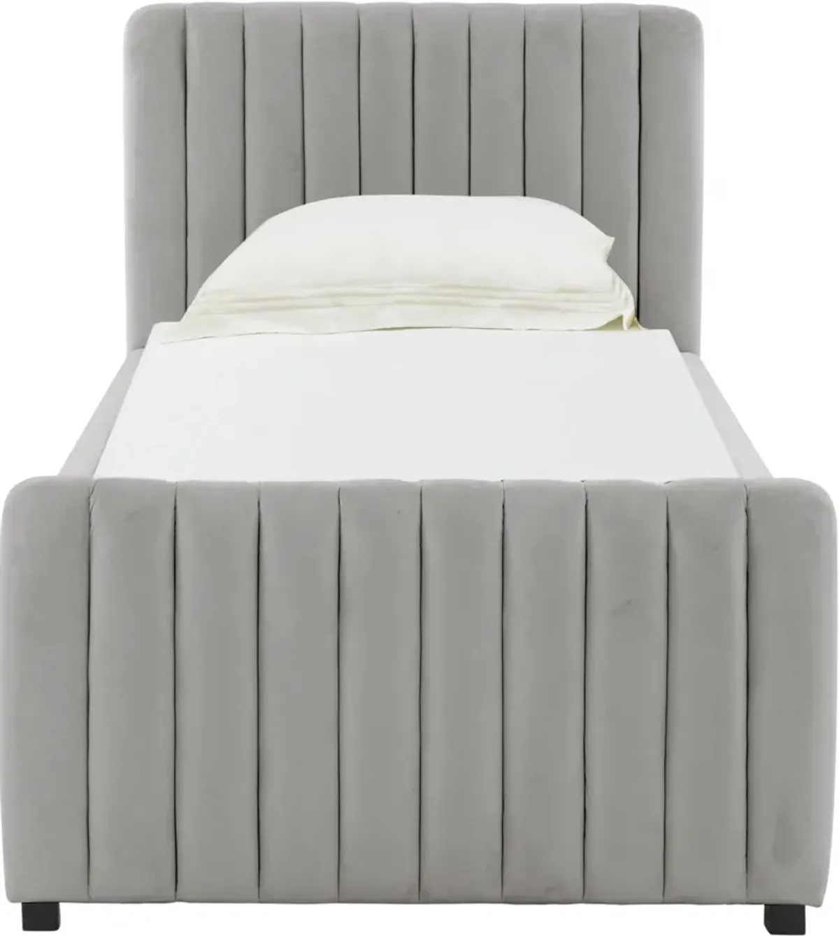 Maylin Twin Upholstered Bed with Trundle - Gray