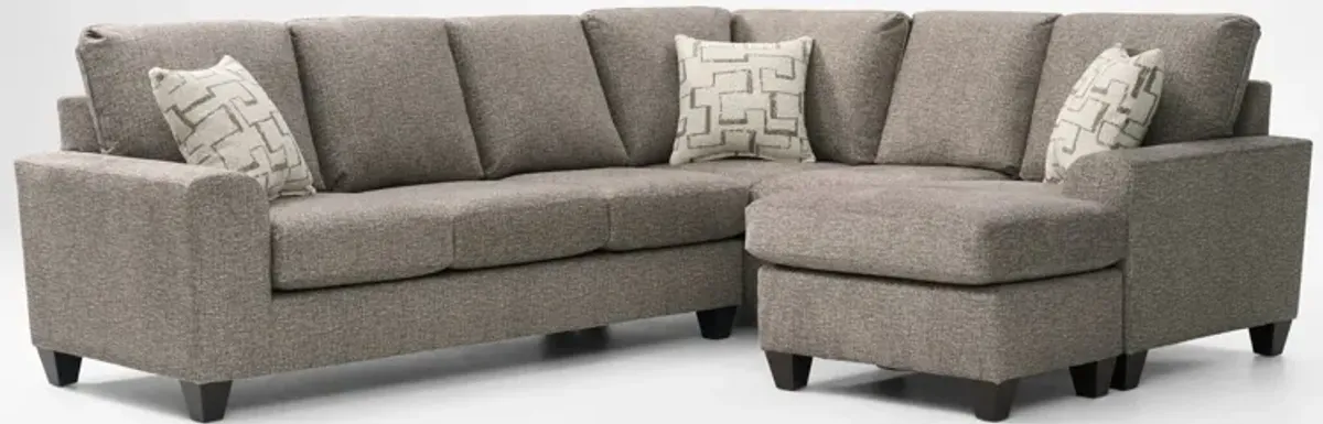 Canyon 2-Piece Sectional with Left-Facing Sofa and Reversible Chaise - Taupe