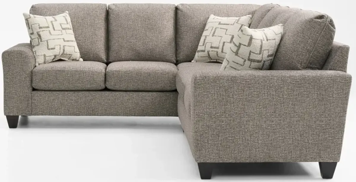 Canyon 2-Piece Sectional with Right-Facing Sofa - Taupe