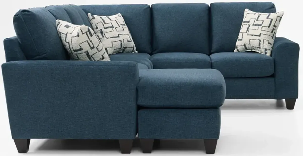 Canyon 2-Piece Sectional with Left-Facing Sofa and Reversible Chaise - Navy