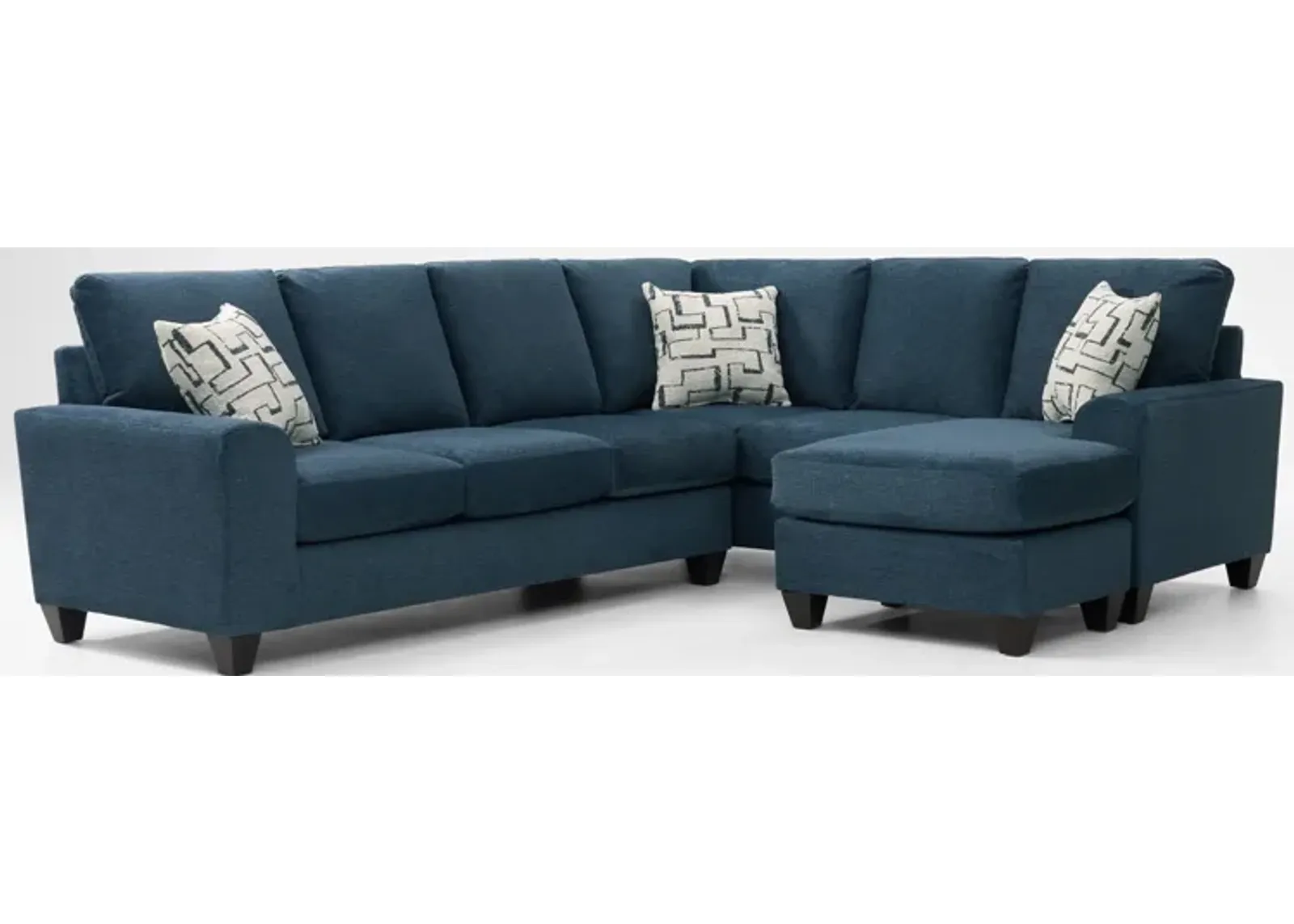 Canyon 2-Piece Sectional with Left-Facing Sofa and Reversible Chaise - Navy