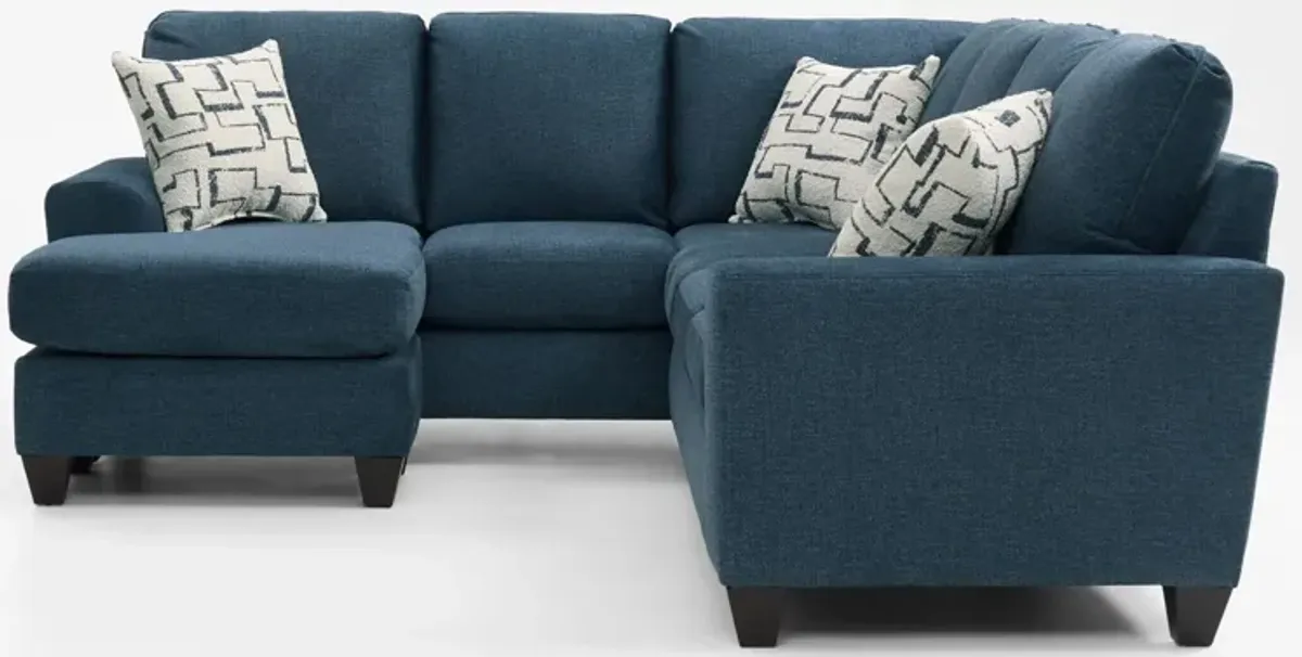 Canyon 2-Piece Sectional with Right-Facing Sofa and Reversible Chaise - Navy