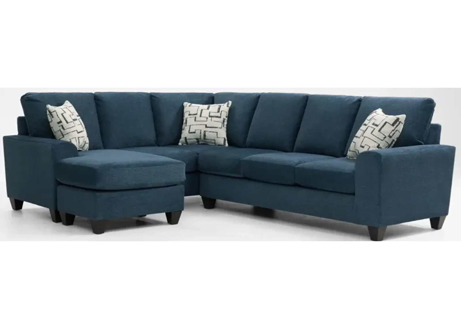 Canyon 2-Piece Sectional with Right-Facing Sofa and Reversible Chaise - Navy