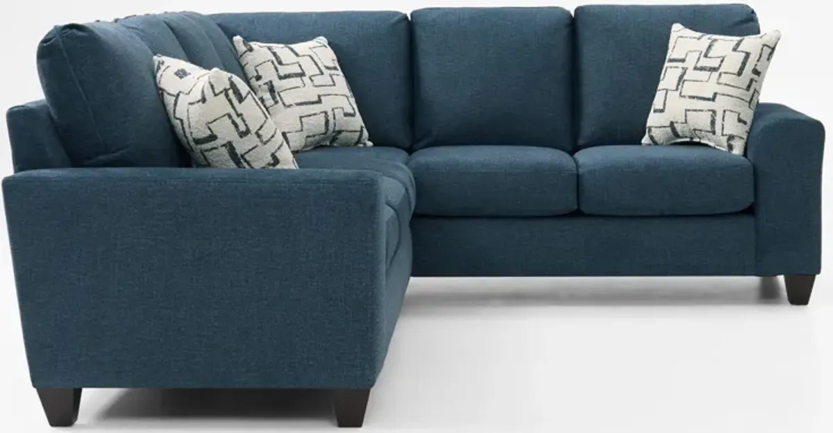 Canyon 2-Piece Sectional with Left-Facing Sofa - Navy