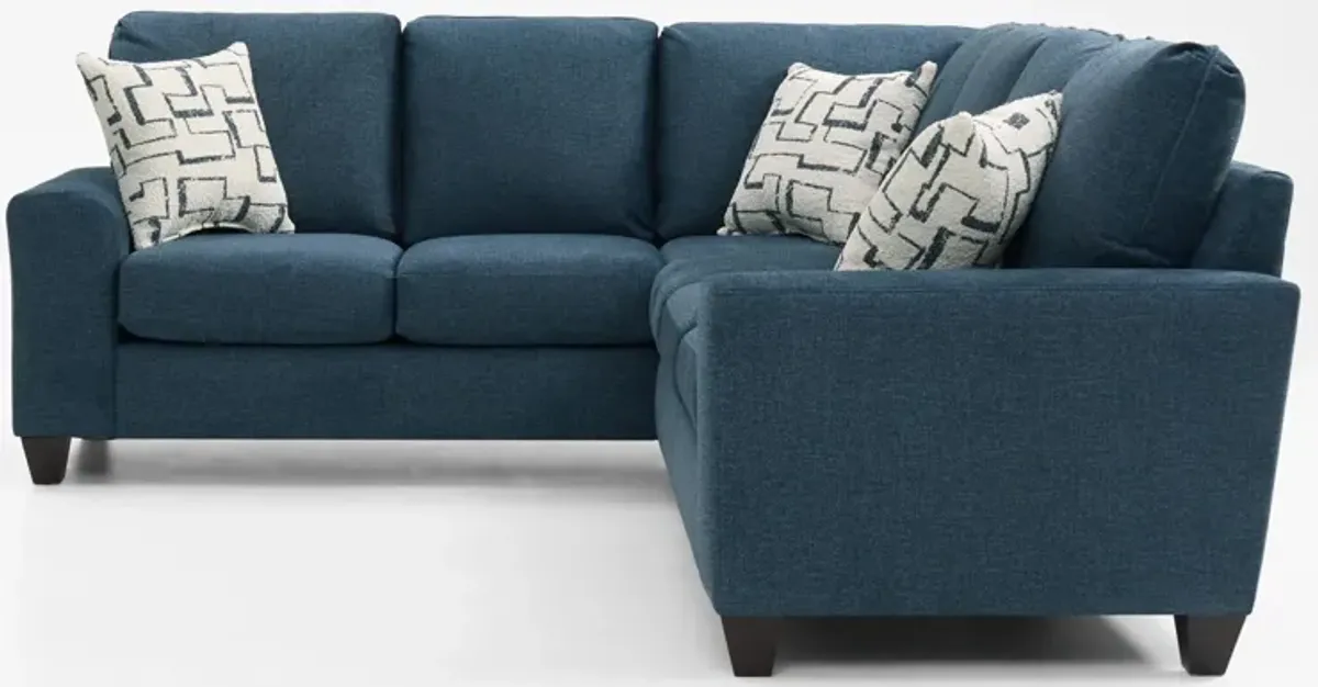 Canyon 2-Piece Sectional with Right-Facing Sofa - Navy