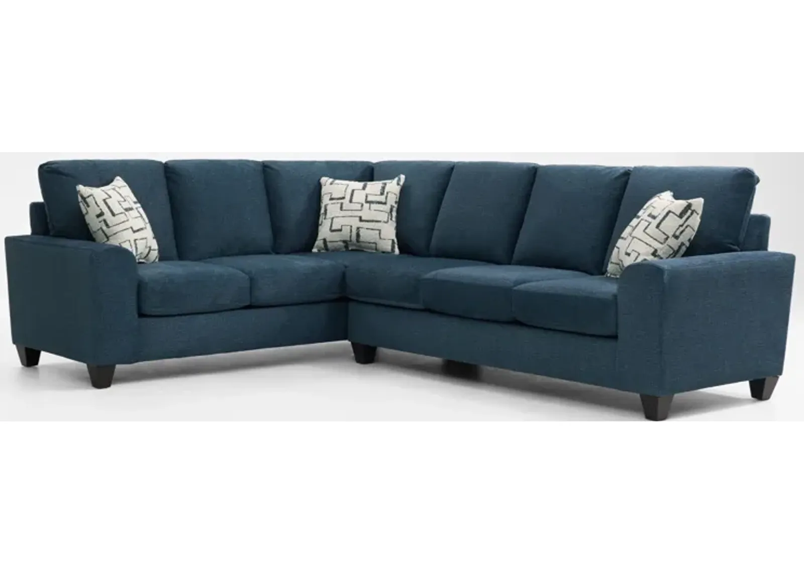 Canyon 2-Piece Sectional with Right-Facing Sofa - Navy