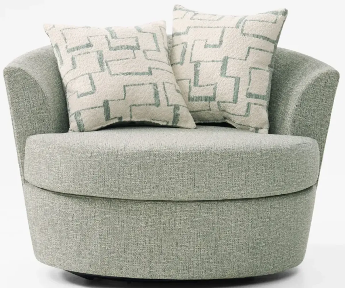 Canyon Swivel Chair - Seafoam