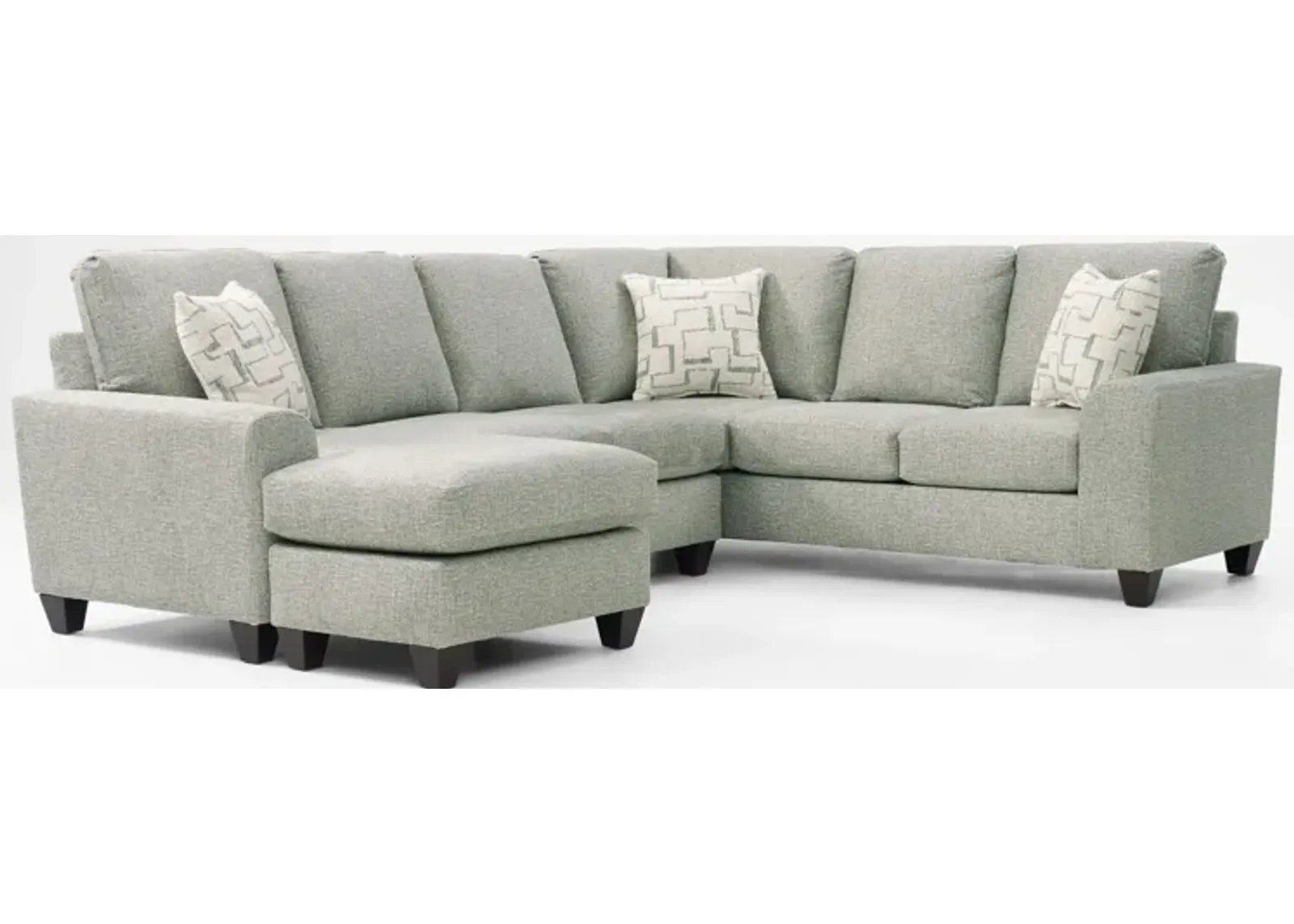 Canyon 2-Piece Sectional with Left-Facing Sofa and Reversible Chaise - Seafoam