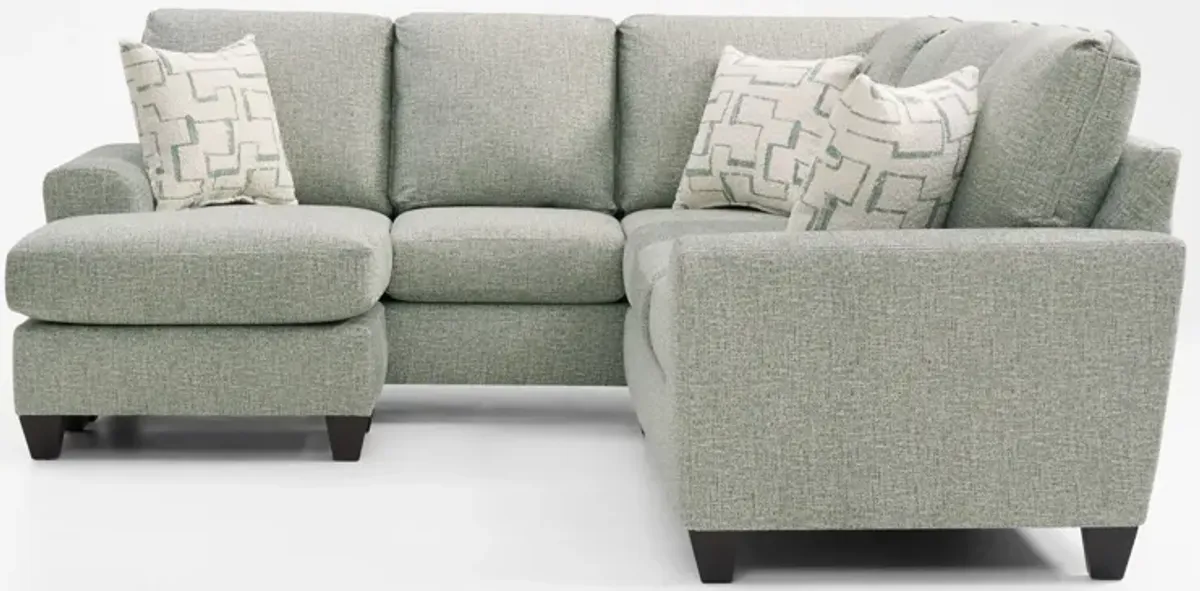 Canyon 2-Piece Sectional with Right-Facing Sofa and Reversible Chaise - Seafoam