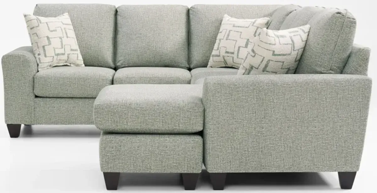 Canyon 2-Piece Sectional with Right-Facing Sofa and Reversible Chaise - Seafoam