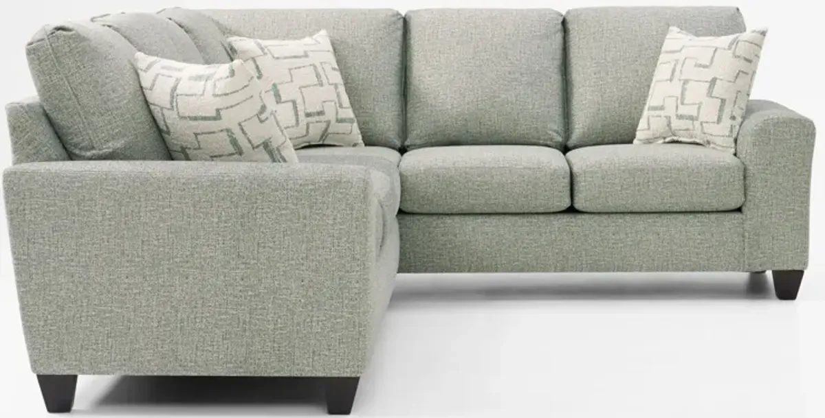 Canyon 2-Piece Sectional with Left-Facing Sofa - Seafoam