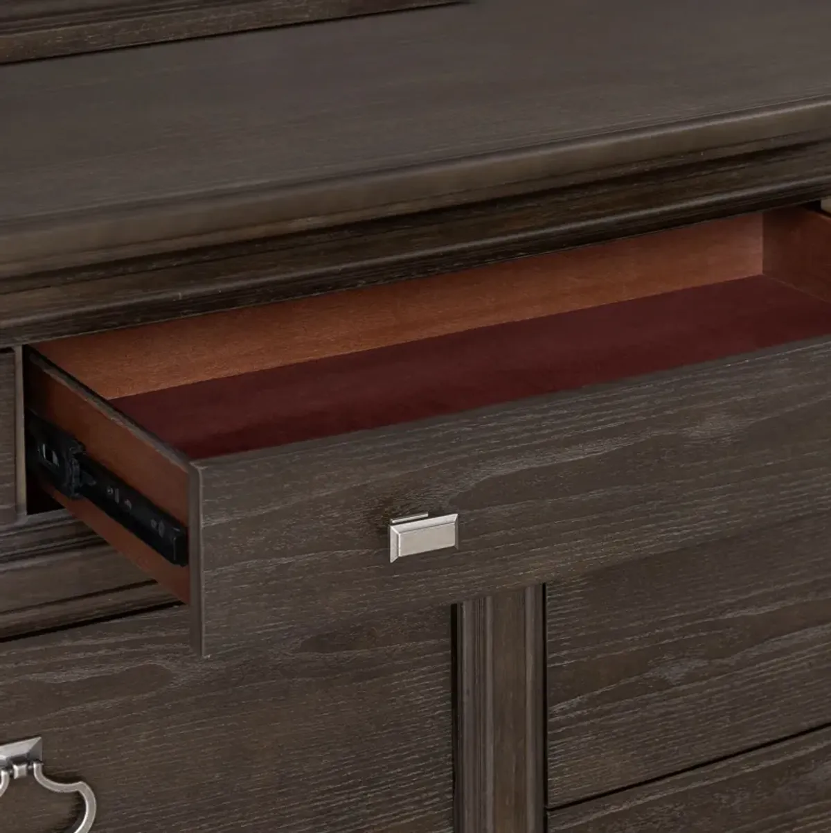 Grace 6-Piece Storage Bedroom Set with Dresser, Mirror & Nightstand with USB Charging