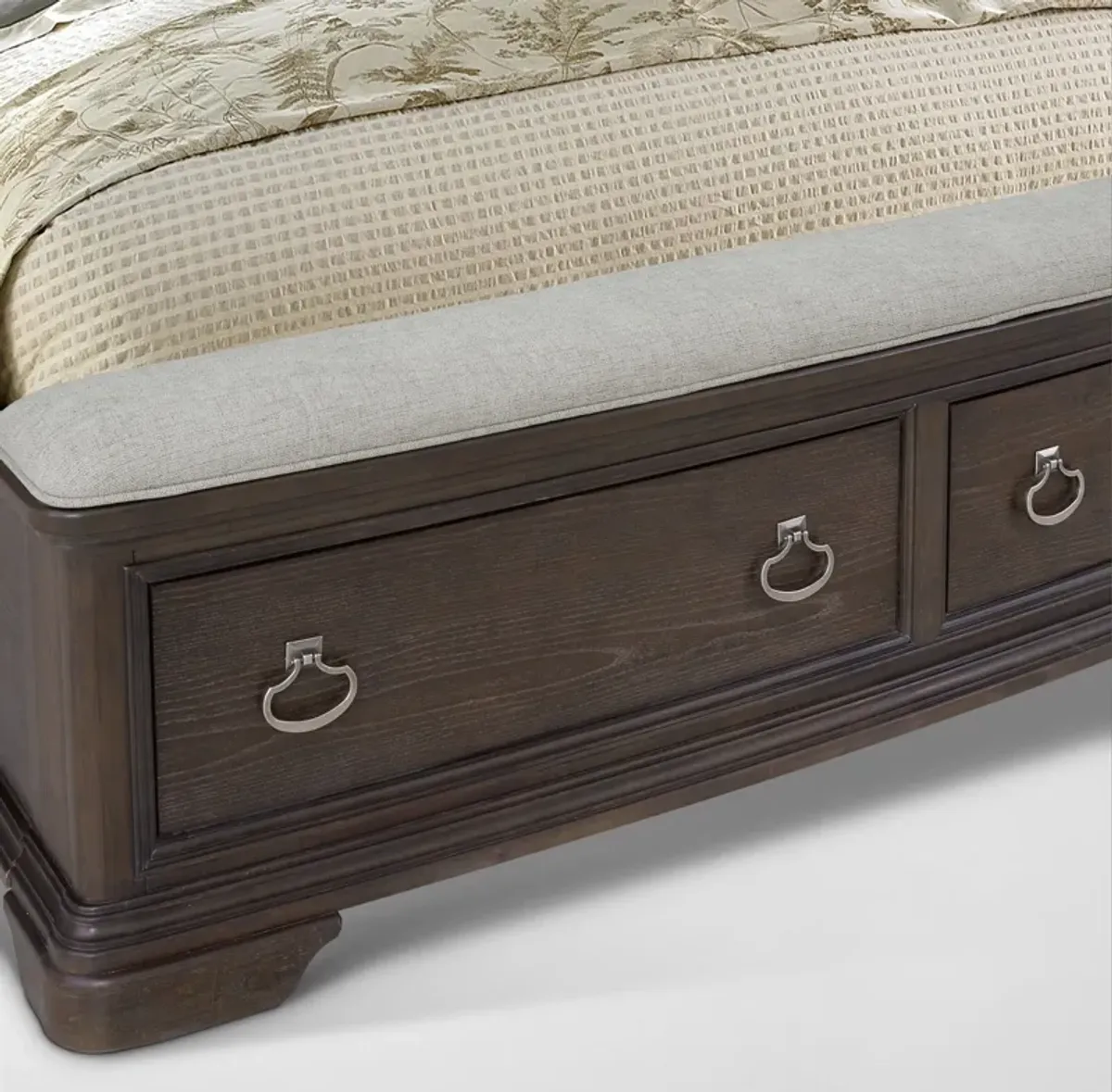 Grace 6-Piece Storage Bedroom Set with Dresser, Mirror & Nightstand with USB Charging