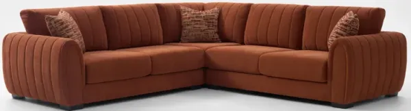 Coral 3-Piece Sectional - Paprika