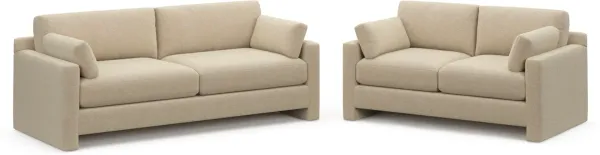 Forbes Foam Comfort 2 Pc. Living Room - Midcentury Sand